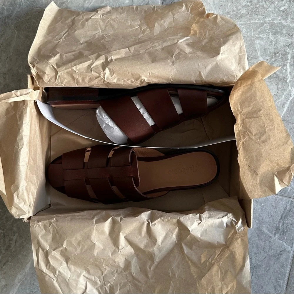 Madewell The Dixson Fisherman Mule in Brown Leather - Picture 9 of 10